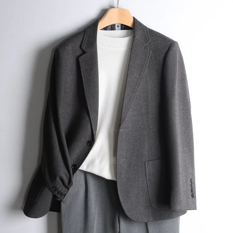冬季西装加厚夹棉冬款清单男西服上衣显高休闲百搭小个子西服秋冬