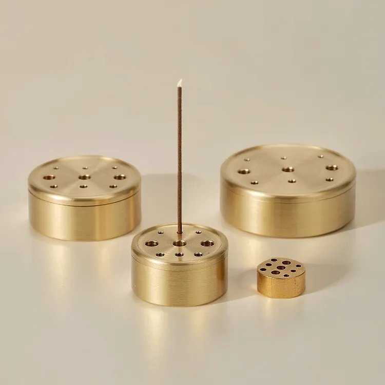 黄铜特大九孔香插底座香托香炉香插底座香盘家用熏香檀香炉多孔