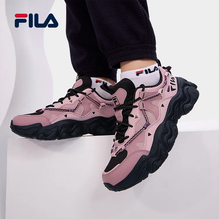 【流光风】【猫爪5代】斐乐女鞋2025款网面透气休闲运动鞋增高老爹鞋
