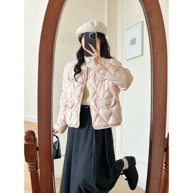 506  白茶茉莉 小香风百搭保暖显瘦棉服轻便抗风外套小棉袄