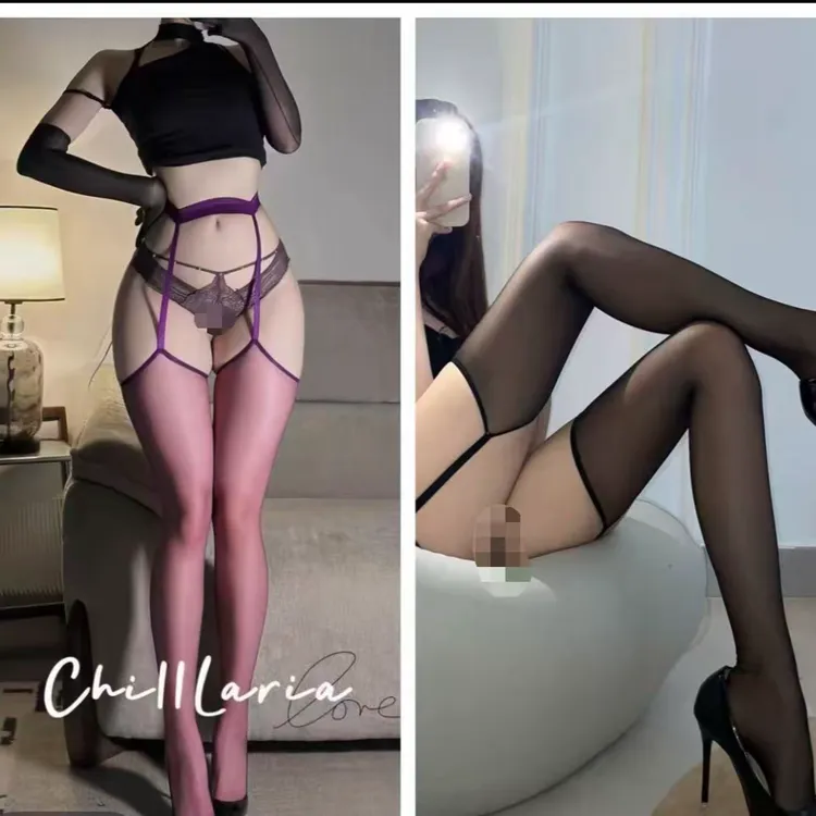 【甜甜姬茉】(三条装)丝袜性感黑色红色拼接长筒袜子女士袜薄款