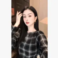 刘欣服饰 2025新款秋装网红长袖气质复古气质时尚上衣5139