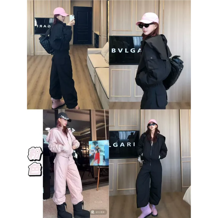 婉君【滑雪套装】"国标白鸭绒“保暖羽绒套装LWJ25D4TZ4328