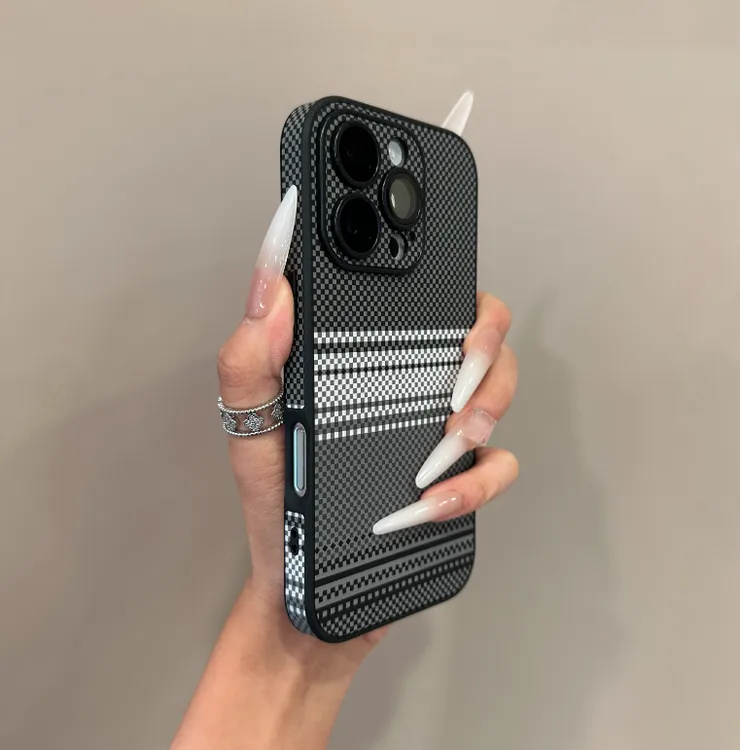 全包边凯夫拉纹适用iPhone16promax手机套17pro情侣15新款14软132