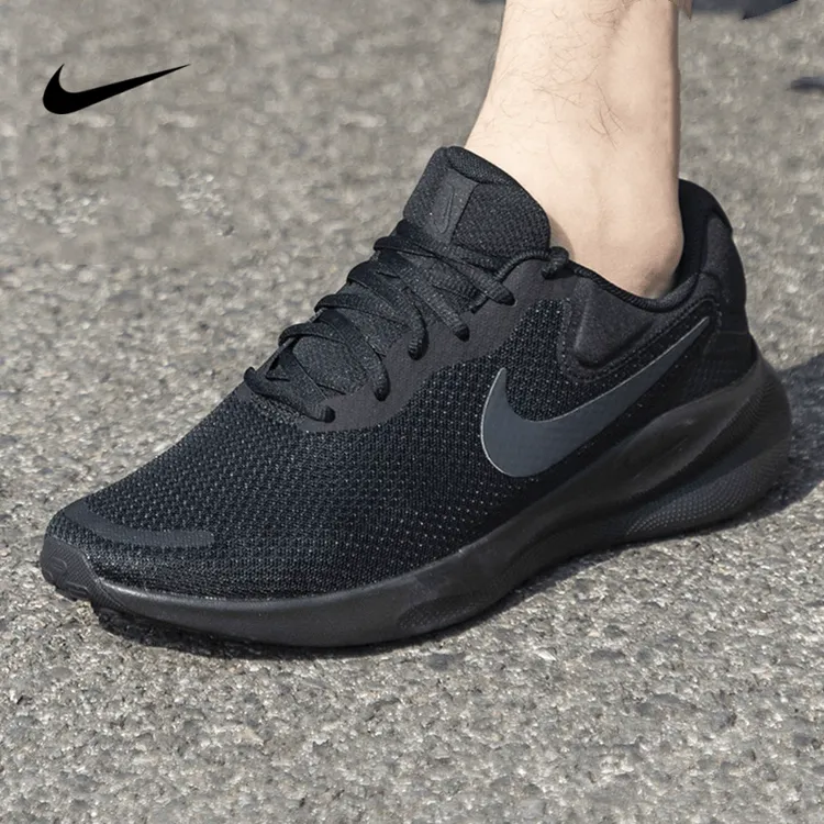 NIKE/耐克男子鞋运动鞋REVOLUTION 7 4E舒适休闲透气黑武士跑步鞋
