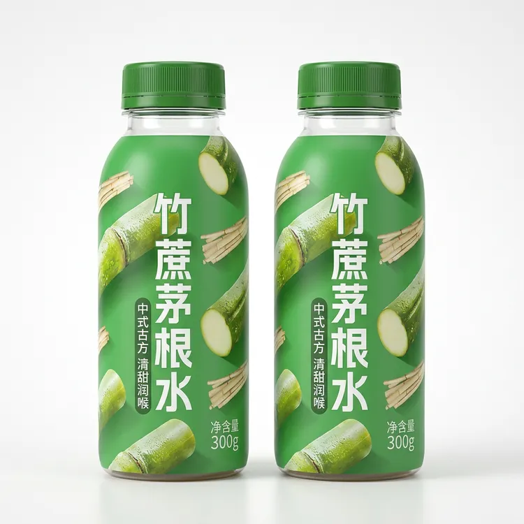 【8瓶】哪吒草本古方竹蔗水饮品清甜润喉植物饮料300g临期清仓特价