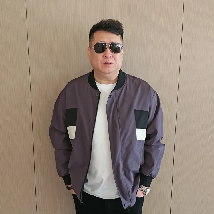 男士加肥加大春季潮流时尚百搭拼色休闲棒球领夹克外套大码男装PX