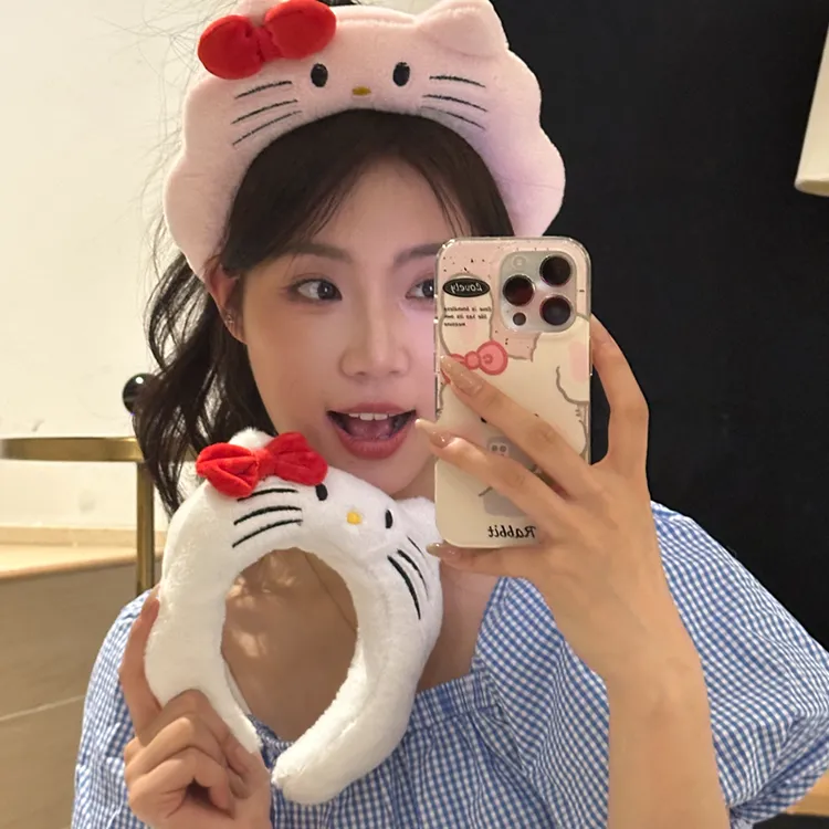 可爱毛绒猫咪发箍女洗脸化妆压发头箍甜美少女高颅顶ins头饰网红