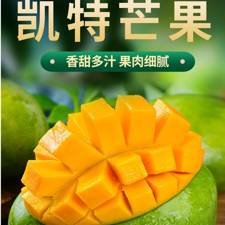 攀枝花凯特芒新鲜应季水果现摘爆汁香甜软糯芒果