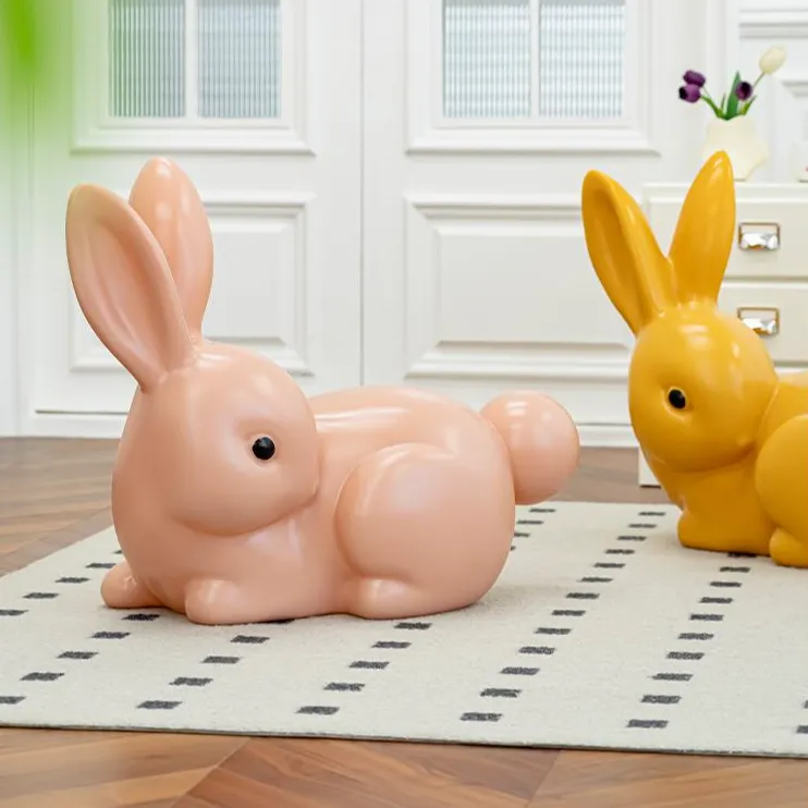 创意可爱家用儿童凳卡通塑料动物兔子矮凳网红门口换鞋小凳子