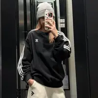 adidas/阿迪达斯复古穿搭运动宽松长袖圆领卫衣套头衫 JN9786