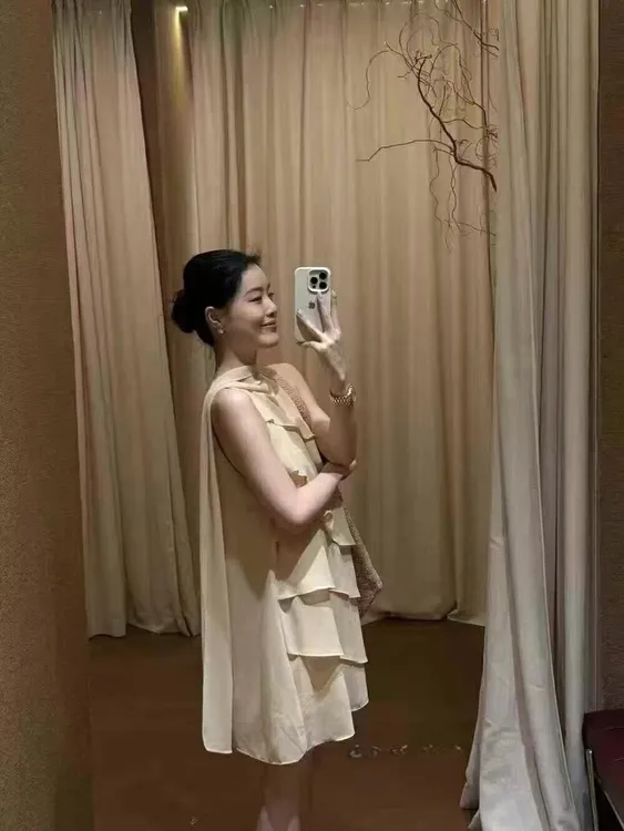 JIAHUI 法式富家千金贵气无袖背心连衣裙女夏季高级感气质蛋糕裙