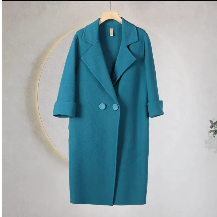 【W1234F中长羊毛外套】时尚休闲时尚百搭洋气外套女