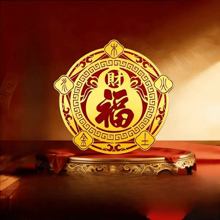 【师兄推荐3■88★5张】五行财福空调贴家用客厅卧室办公室空调金属贴商品图