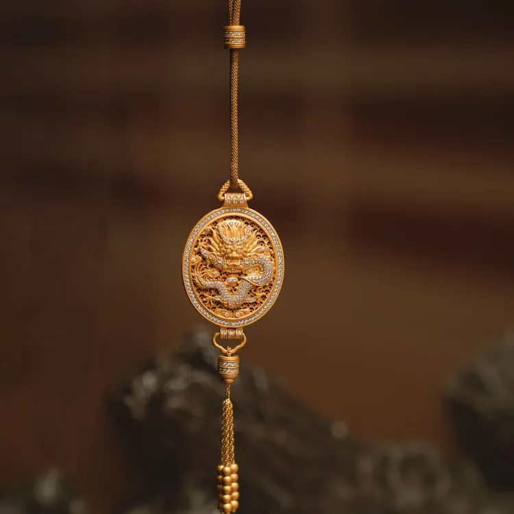 TWINS LULU【龙飞】轻奢经典时尚百搭古法椭圆项链TSJ7702