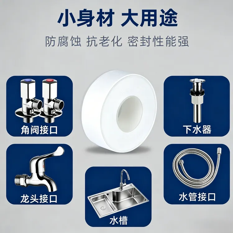 JOMOO/九牧防水生料带密封带加长加厚封水带止水水胶布生胶带商品图