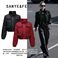 sanye&feel/妍三也【纽约街区】复古短款美式街头棉服外套543184YX