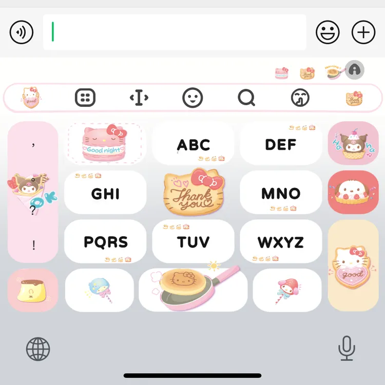 松饼kitty/ios苹果安卓百度输入法皮肤键盘白肚皮双系统双色