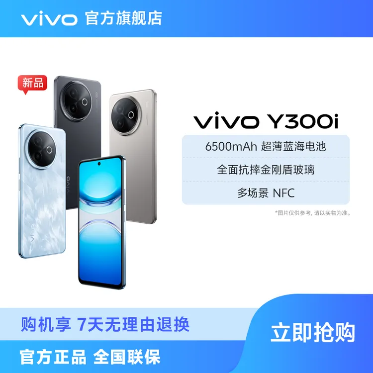 vivo Y300i 智能手机 6500mAh超薄蓝海电池