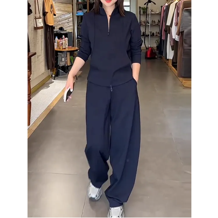 时尚气质休闲套装女2025秋季新款宽松显瘦休闲百搭减龄洋气两件套