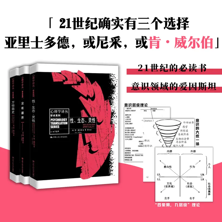 【全新再版】肯·威尔伯系列作品 性、生态、灵性/没有疆界/万物简史