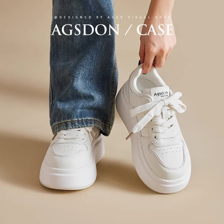 /奥古狮登小白鞋女2025新款秋冬爆款厚底百搭白色板鞋休闲运动Q