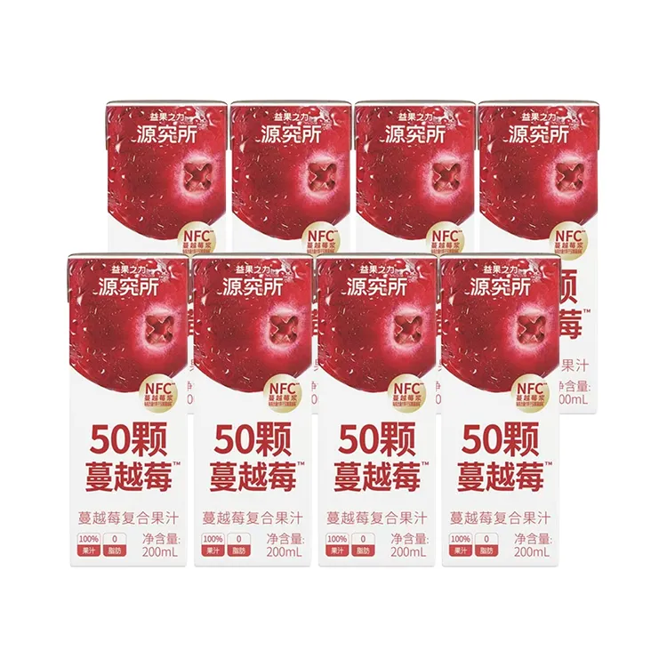 源究所100% 蔓越莓复合果汁 200ml*8