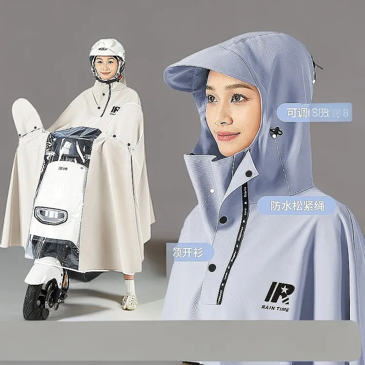 电动车电瓶车雨衣批发加大加厚加長成人摩托车单人雨披防暴雨雨具