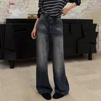 【裤博汇】33003进口康龙面料大牌质感磨砂水洗重工无弹直筒牛仔裤