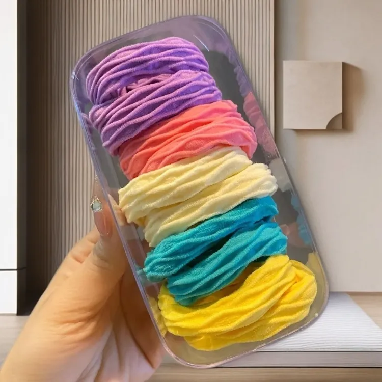 2025新款发圈超柔软高弹力百搭高马尾精品发绳耐用橡皮筋扎发头绳