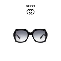 【奈斯专属】GUCCI/古驰渐变色潮酷舒适  方形 太阳眼镜 女款 黑色GG1337S-001