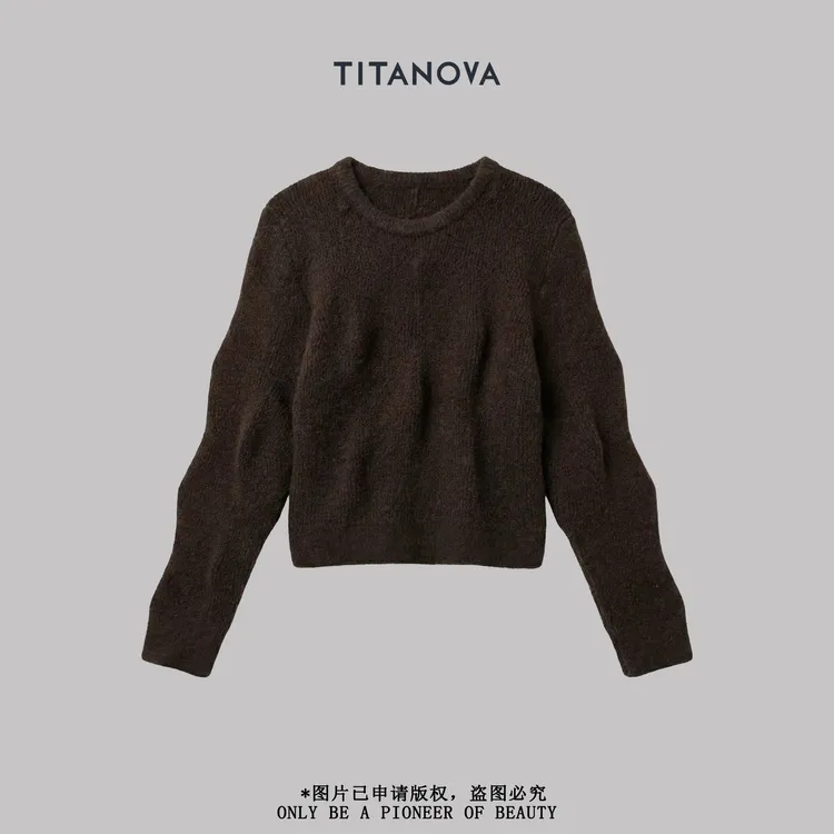 【宁不凡】海浪|绵羊毛立体填充式解构编织秋冬毛衣N5MY1213Q