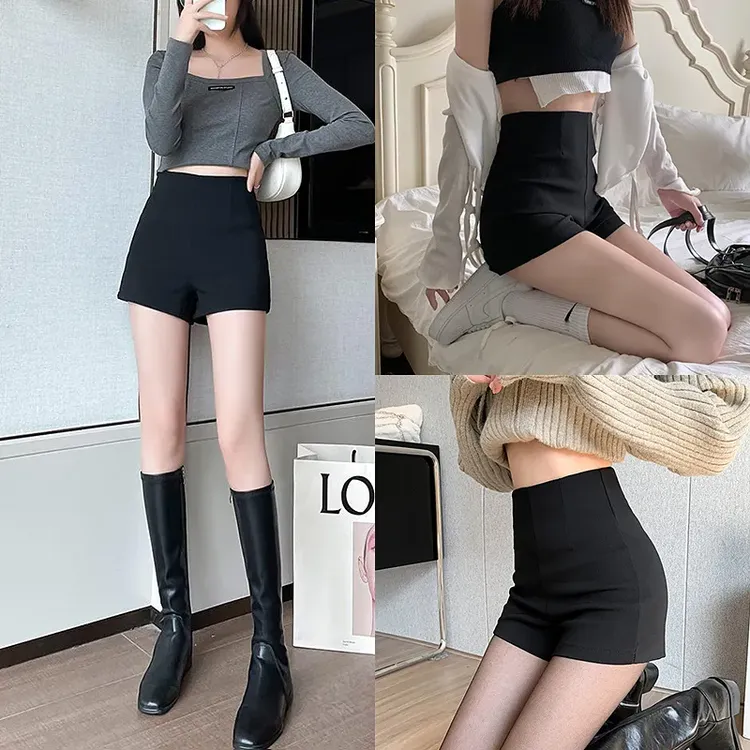 短裤子女款爆款2025新款春季高腰显瘦百搭休闲外穿打底裤子三分裤