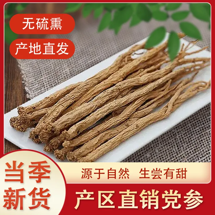 甘肃陇西当季白条党参整条各自原汁原味煲汤炖肉产地直发