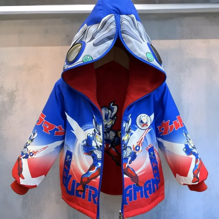 【加绒双面穿】奥特曼衣服2025新款秋冬加绒加厚双面穿外套冲锋衣
