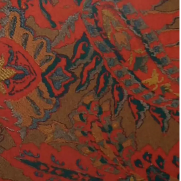 酒红腰果花天丝罗马春季时装面料（不支持7天无理由）