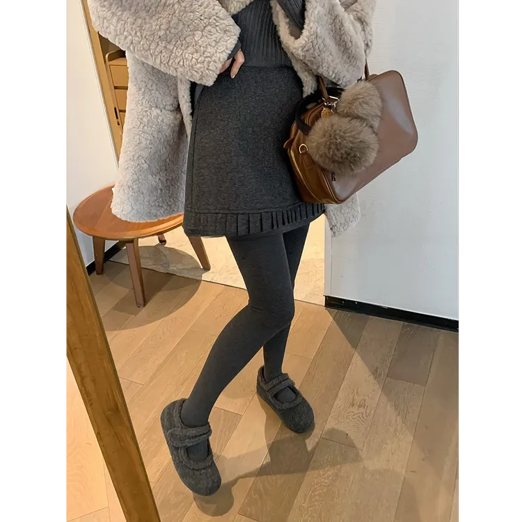 深灰色毛呢半身裙女2025冬季新款超好看高腰显瘦百搭包臀短裙子