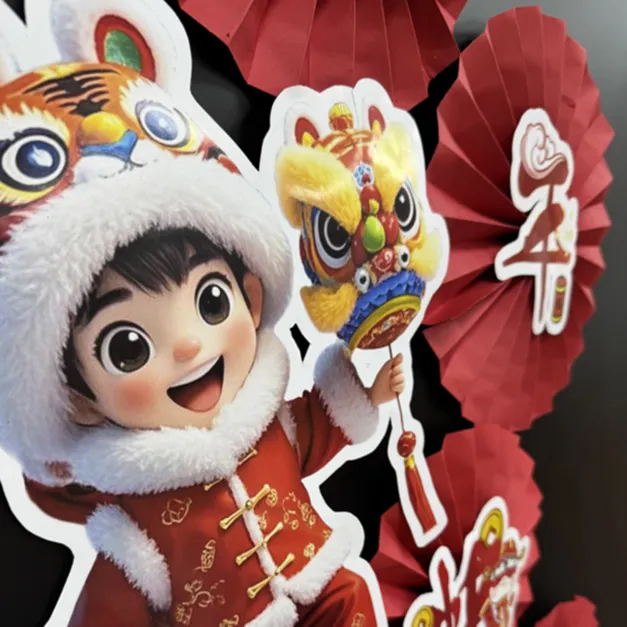 蛇年春节迎新年元旦墙面装饰幼儿园小学教室黑板报红色系氛围装饰