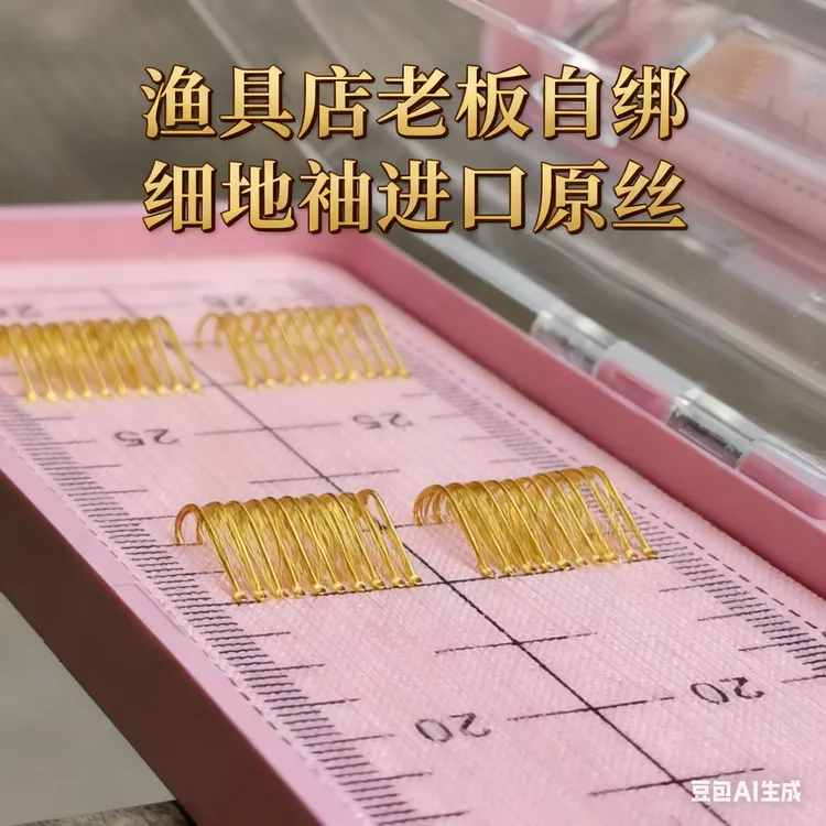 细地袖专攻轻口鲫鱼渔具店老板自精绑进口原丝无倒刺子线20副装