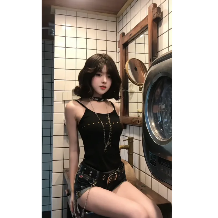 美式辣妹十字架铆钉辣妹抹胸吊带背心女短裤显瘦两件套装女春夏