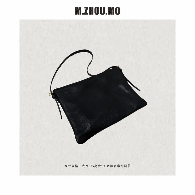 M.ZHOU.MO 植鞣羊皮小方包「两根肩带」可斜挎