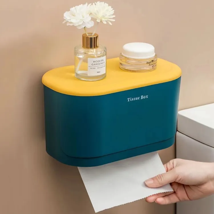 置物架卫生间纸巾盒免打孔卫生纸抽纸盒壁挂式厕纸盒