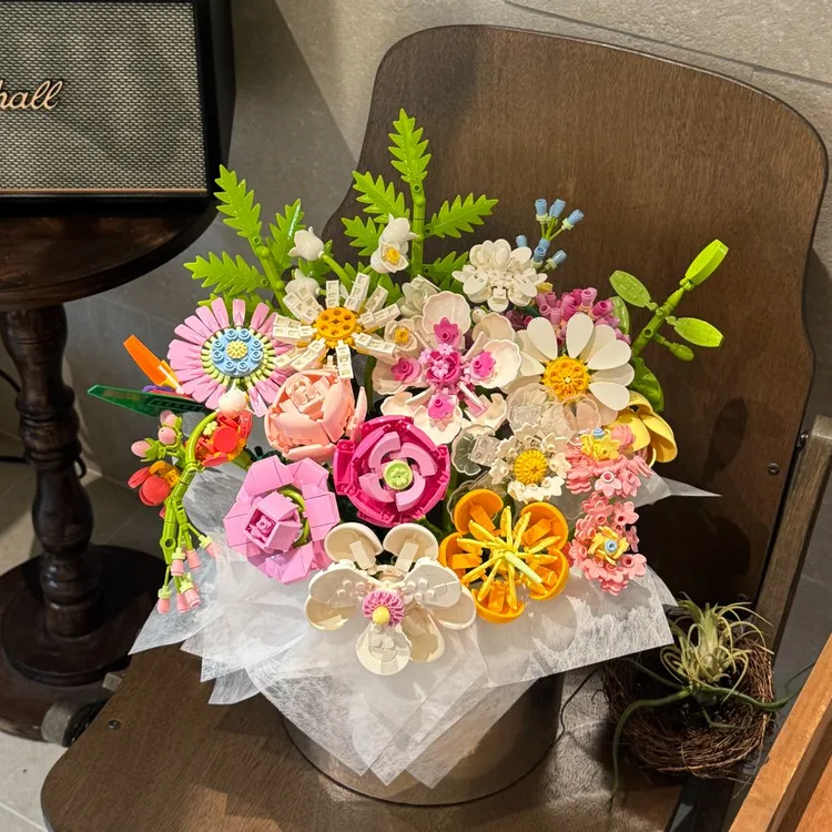 【七夕专属】2025整套积木花束抱抱桶定制生日女孩女生系列礼物包装