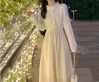 文艺时尚内搭修身遮肉裙子女加绒气质名媛可盐可甜秋冬新款连衣裙