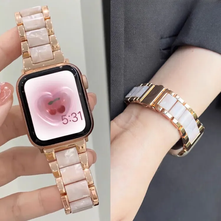 适用小米手环9pro表带8pro金属树脂红米watch5/4轻奢高级感腕带女