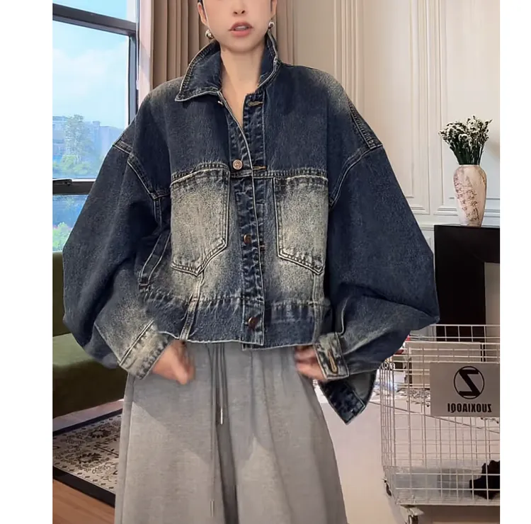 ZUOXIAOQI马鞍短款牛仔外套11（衣长57/胸围134）