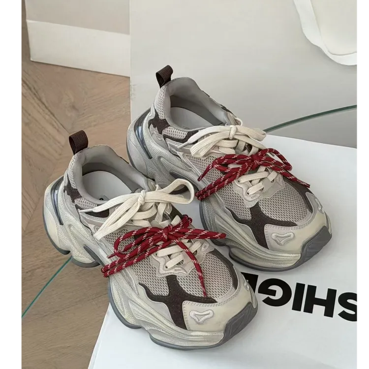 诗歌兰女鞋时尚百搭厚底增高做旧老爹鞋休闲运动鞋