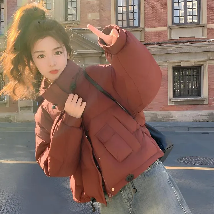 现货送运费险2025冬季新款羽绒服女短款 气质显瘦 小个子白鸭绒外套