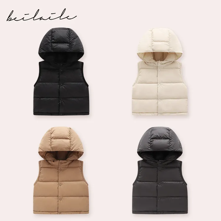 【连帽三防羽绒马甲 小乐妈咪】婴儿童羽绒宝宝背心拜年秋冬马甲I16