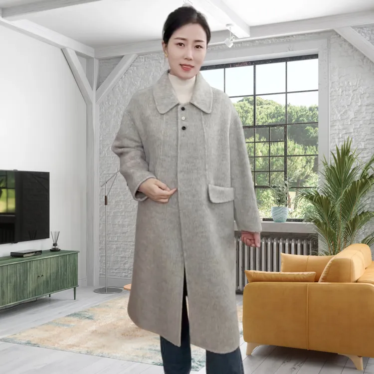 小香风双面呢外套冬季新款气质小翻领羊毛大衣简约时尚毛呢外套